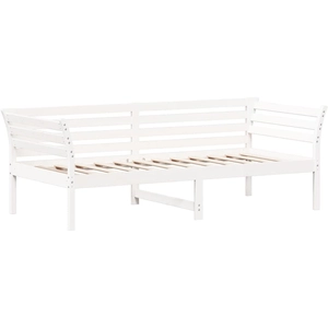 vidaXL Lit de jour blanc 100x200 cm bois de pin massif pas cher