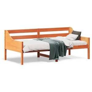 vidaXL Lit de jour sans matelas cire marron 80x200 cm bois pin massif pas cher