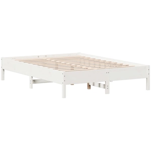 vidaXL Cadre de lit blanc 120x200 cm bois de pin massif pas cher