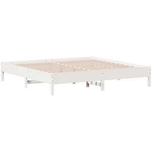 vidaXL Cadre de lit sans matelas blanc 180x200 cm bois massif de pin pas cher