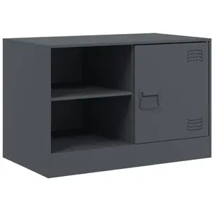 vidaXL Meuble TV anthracite 67x39x44 cm acier pas cher
