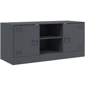 vidaXL Meuble TV anthracite 99x39x44 cm acier pas cher