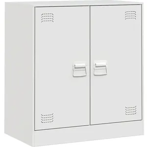 vidaXL Buffet blanc 67x39x73 cm acier pas cher