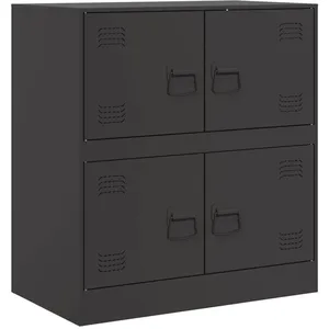 vidaXL Buffet noir 67x39x73 cm acier pas cher