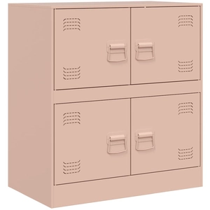 vidaXL Buffet rose 67x39x73 cm acier pas cher