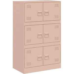 Comparateur de prix : vidaXL Buffet rose 67x39x107 cm acier