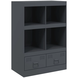 vidaXL Buffet haut anthracite 67x39x95 cm acier pas cher