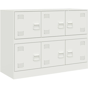vidaXL Buffet blanc 99x39x73 cm acier pas cher