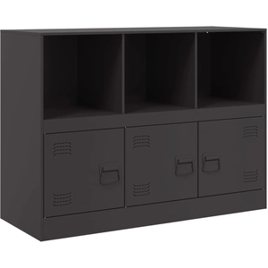 vidaXL Buffet noir 99x39x73 cm acier pas cher