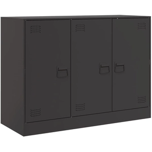 vidaXL Buffet noir 99x39x73 cm acier pas cher