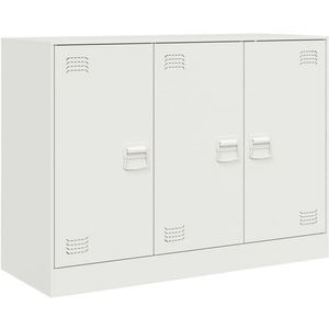 vidaXL Buffet blanc 99x39x73 cm acier pas cher