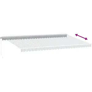 Comparateur de prix : vidaXL Auvent manuel rétractable anthracite et blanc 600x300 cm