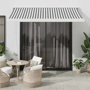 Comparateur de prix : Vidaxl Auvent Rétractable Anthracite/Blanc 3x2,5 M Tissu Et Aluminium