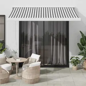 Comparateur de prix : Auvent rétractable anthracite et blanc 3,5x2,5m tissu/aluminium Vidaxl