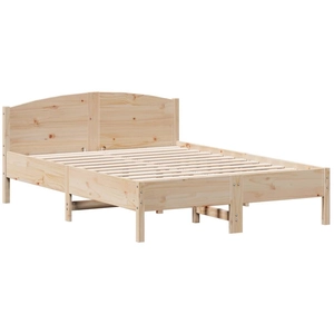 vidaXL Cadre de lit avec tête de lit 140x190 cm bois de pin massif pas cher