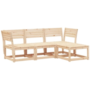 vidaXL Salon de jardin 4 pcs bois massif de pin pas cher
