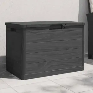 vidaXL Boîte à coussins d'extérieur anthracite 77,5x44,5x53 cm PP pas cher