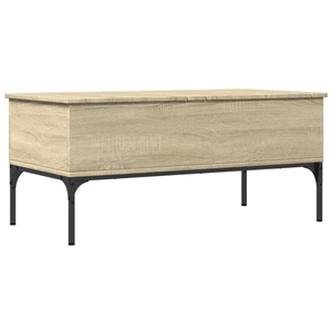 vidaXL Table basse chêne sonoma 100x50x45cm bois d'ingénierie et métal pas cher