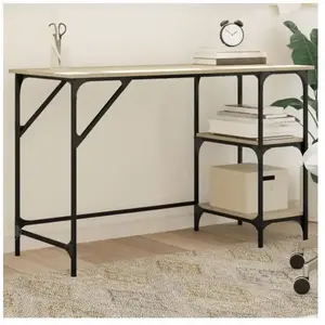 Comparateur de prix : vidaXL Bureau chêne sonoma 120x50x75 cm métal et bois d'ingénierie