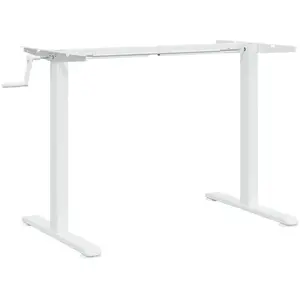 Comparateur de prix : vidaXL Cadre de bureau debout blanc (94-135)x60x(70-114) cm acier