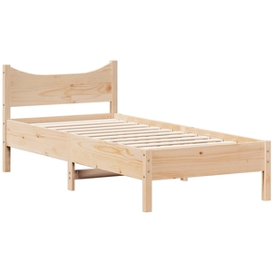 vidaXL Vidaxl Cadre De Lit Sans Matelas 140x190 Cm Bois De Pin Massif pas cher
