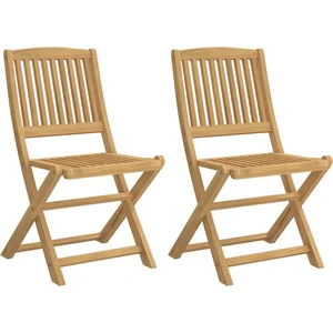 vidaXL Chaises pliables de jardin lot de 2 bois massif d'acacia pas cher