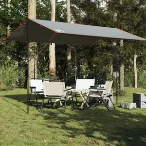 vidaXL Bâche de camping gris et orange 400x294 cm imperméable pas cher