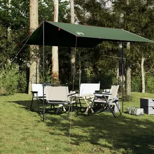 vidaXL Bâche de camping vert 300x294 cm imperméable pas cher