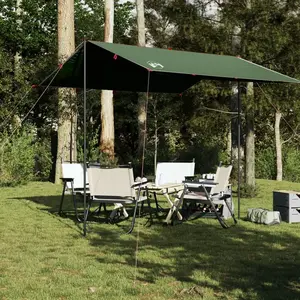 vidaXL Bâche de camping vert 300x294 cm imperméable pas cher