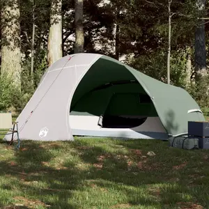 vidaXL Tente de camping à dôme 4 personne vert imperméable pas cher