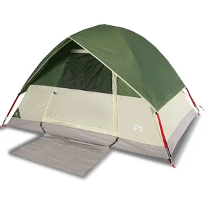vidaXL Vidaxl Tente De Camping À Dôme 4 Personne Vert Imperméable pas cher
