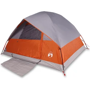vidaXL Tente de camping à dôme 3 personnes orange imperméable94697 pas cher