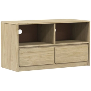 vidaXL Meuble TV SAUDA chêne 99x43x55 cm bois de pin massif pas cher