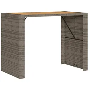 vidaXL Table de jardin avec dessus en bois d'acacia gris 145x80x110 cm pas cher