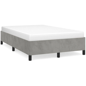 vidaXL Cadre de lit gris clair 120x190 cm velours pas cher