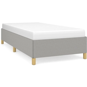 vidaXL Cadre de lit gris clair 120x190 cm tissu pas cher