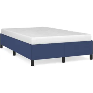 vidaXL Cadre de lit bleu 120x190 cm tissu pas cher