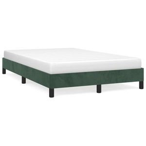 vidaXL Cadre de lit vert foncé 120x190 cm velours pas cher