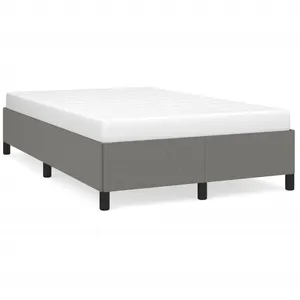 vidaXL Cadre de lit gris foncé 120x190 cm tissu pas cher
