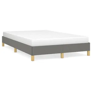 Comparateur de prix : vidaXL Cadre de lit gris foncé 120x190 cm tissu