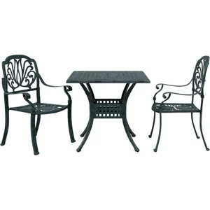 vidaXL Ensemble de bistro 3 pcs vert aluminium coulé pas cher