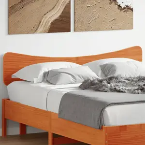 vidaXL Tête de lit cire marron 140 cm bois massif de pin pas cher