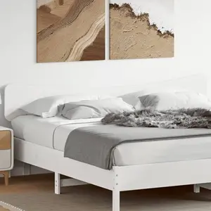 vidaXL Tête de lit blanc 200 cm bois massif de pin pas cher