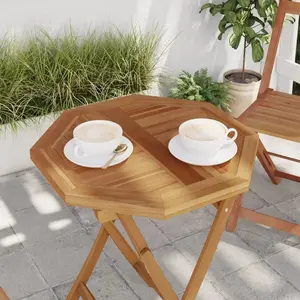 vidaXL Dessus de table 50x50x2,5 cm octogonal bois de teck massif pas cher