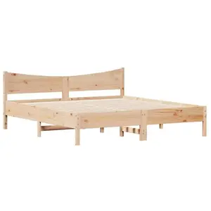 Comparateur de prix : vidaXL Cadre de lit avec tête de lit 200x200 cm Bois de pin massif