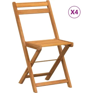 vidaXL Chaises de bistrot pliantes lot de 4 bois d'acacia solide pas cher