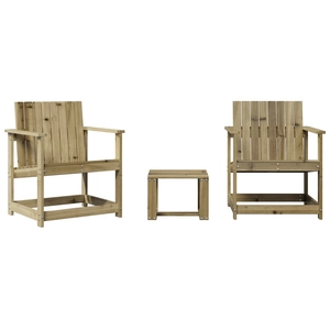 vidaXL Salon de jardin 3 pcs bois de pin imprégné pas cher
