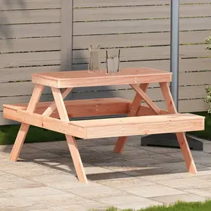 vidaXL Table de pique-nique 105x134x75 cm bois massif de douglas pas cher