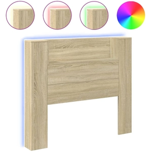 vidaXL Armoire tête de lit avec LED chêne sonoma 220x16,5x103,5 cm pas cher