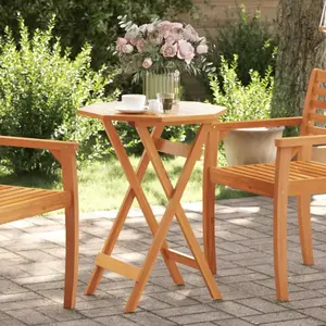 Comparateur de prix : vidaXL Table pliable de jardin Ø60x75 cm bois d'acacia massif